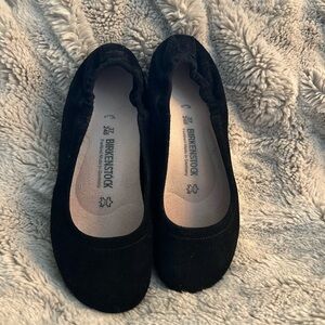 Birkenstock Black Suede Flats